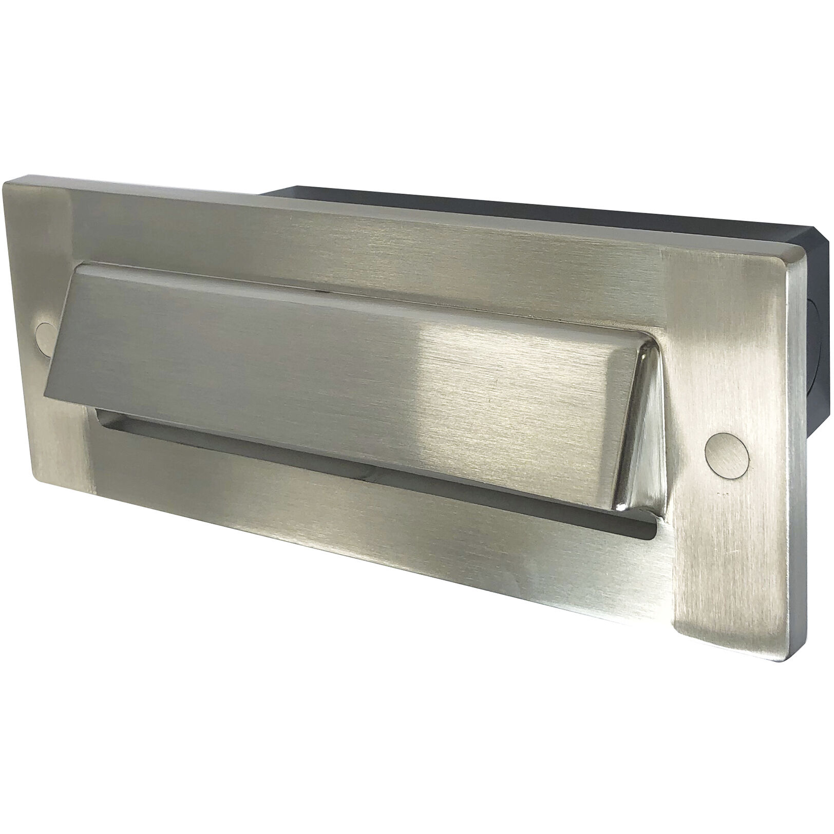 Brick 4.6 watt Brushed Nickel LED Step Light, Die-Cast, Horizontal Shroud Face Plate, Selectable CCT