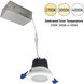 M2 Matte Powder White Mini Recessed Downlight in 3000K, 600, Round Lensed Shower Trim