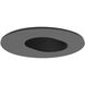 Pearl Black Slot Aperture / Black Flange LED Round Adjustable Slot Aperture Retrofit in 2700K, 4" Retrofit