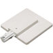 2-circuit 1 Light White Live End Feed Ceiling Light, with Canopy