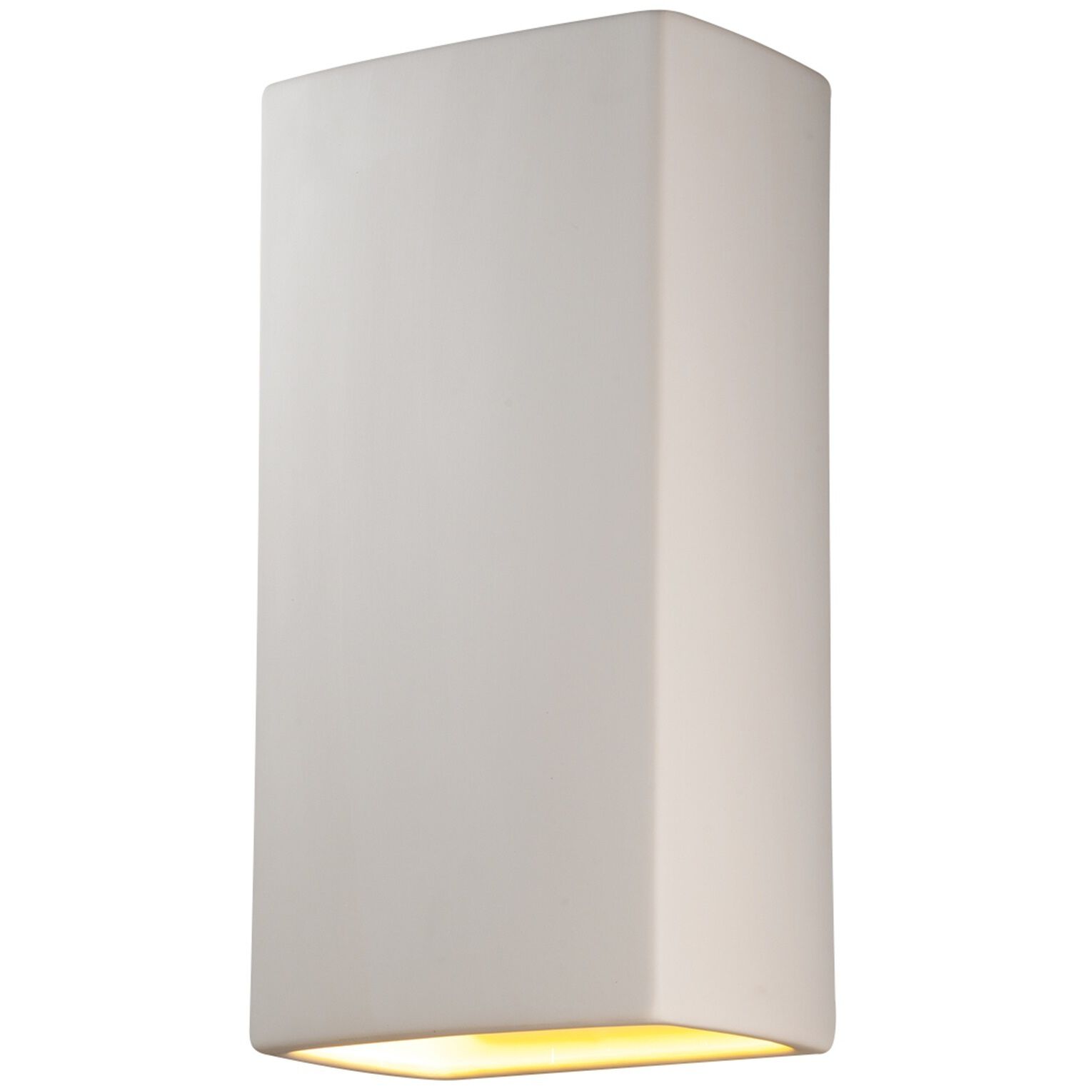 Ambiance Rectangle LED 21 inch Vanilla Gloss Outdoor Wall Sconce, Really Big
