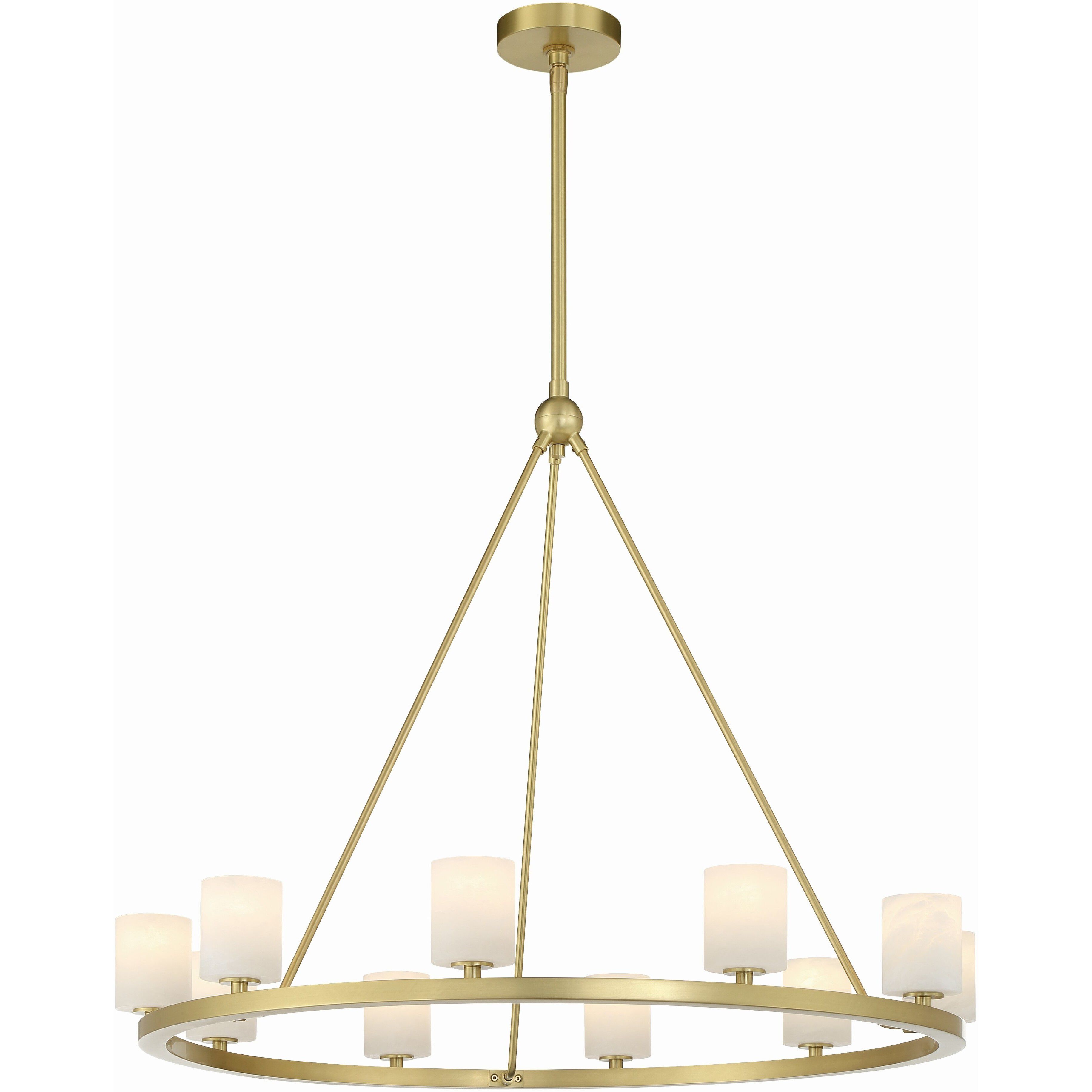 Aragon 10 Light 34.75 inch Soft Brass Chandelier Ceiling Light