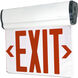 Aaliyah 1 Light Red Letters and White Housing Exit / Emergency Ceiling Light