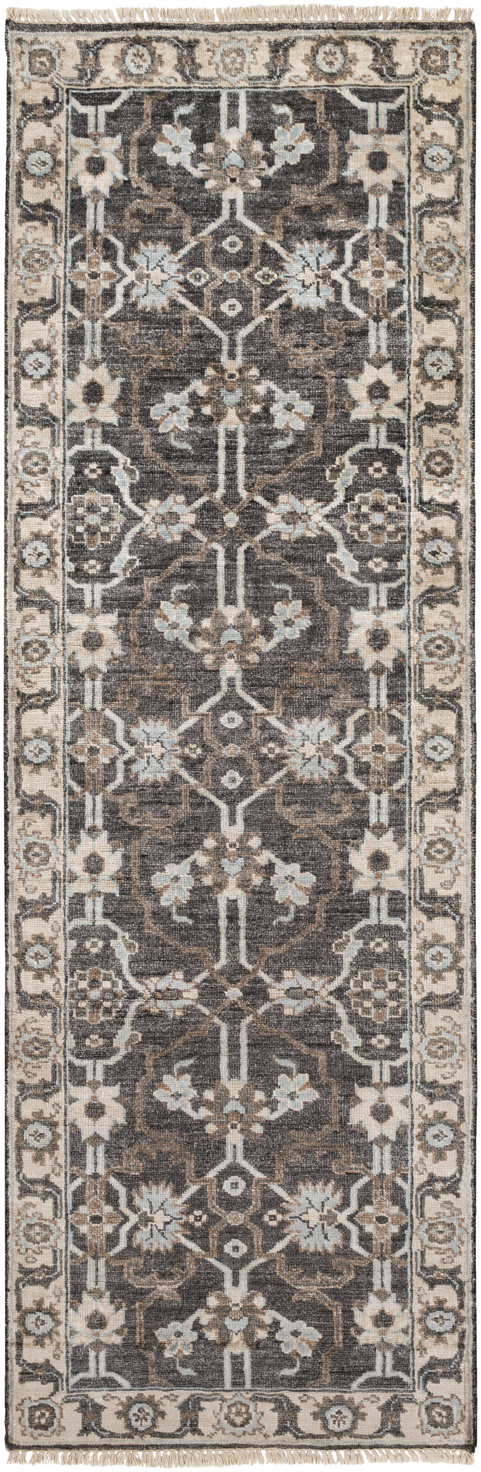 Farrar 96 X 30 inch Black Rug, Runner