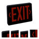 Architectural 1 Light 1.75 inch Black Exit / Emergency Ceiling Light in Black / Red