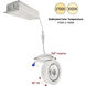 M-Wave Matte Powder White Recessed Can-less Adjustable LED Downlight in 3000K