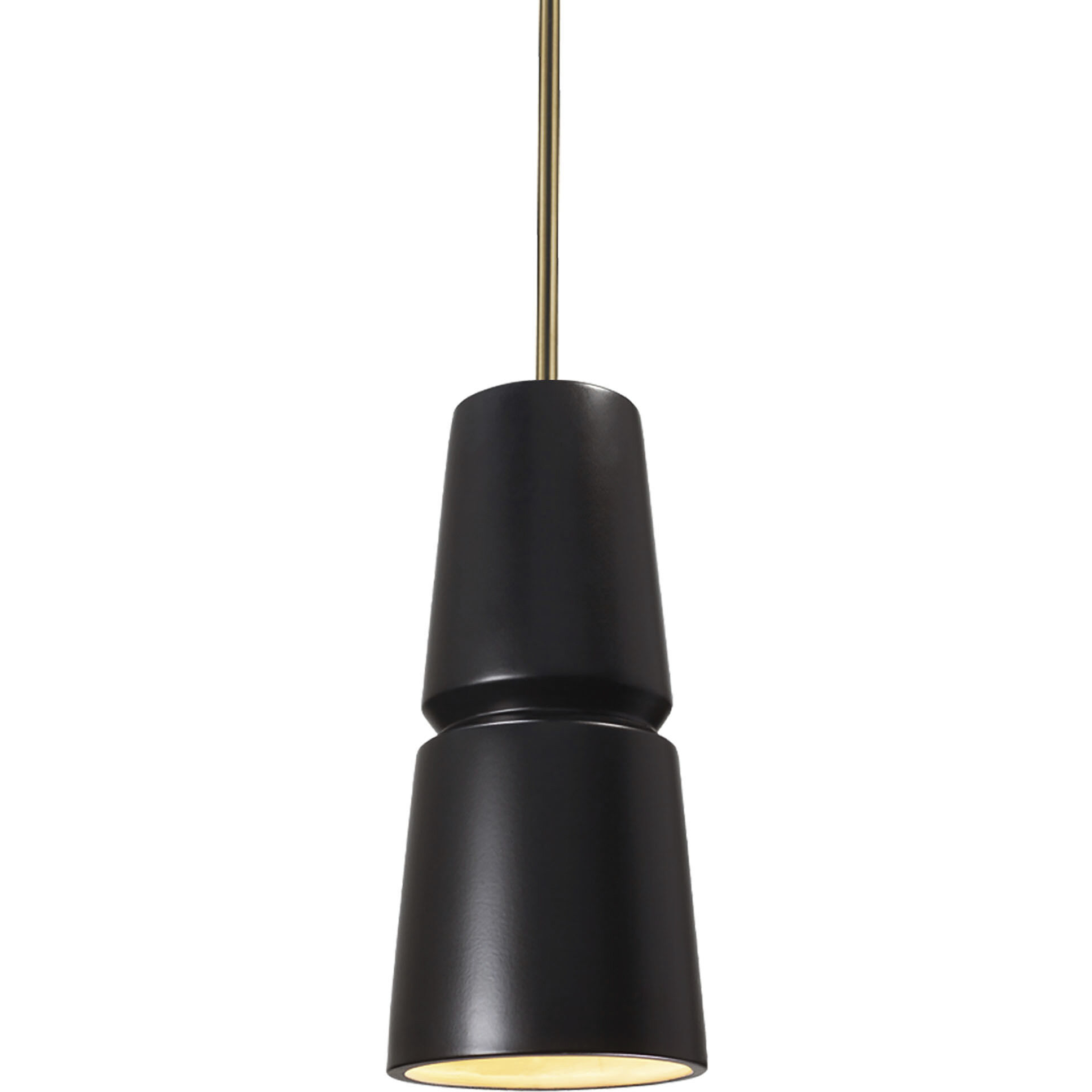 Radiance Collection LED 6 inch Vanilla Gloss with Polished Chrome Pendant Ceiling Light