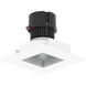 Pearl Haze Reflector / Bright White Flange LED Square Retrofit Reflector with Square Aperture in 3500K, Haze / Bright White, 4" Retrofit