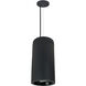 Cobalt Black Cable Mount Cylinder Ceiling Light in 2700K, 1000, Reflector