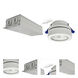 M-Wave Matte Powder White Recessed Can-less Adjustable LED Downlight in 2700K