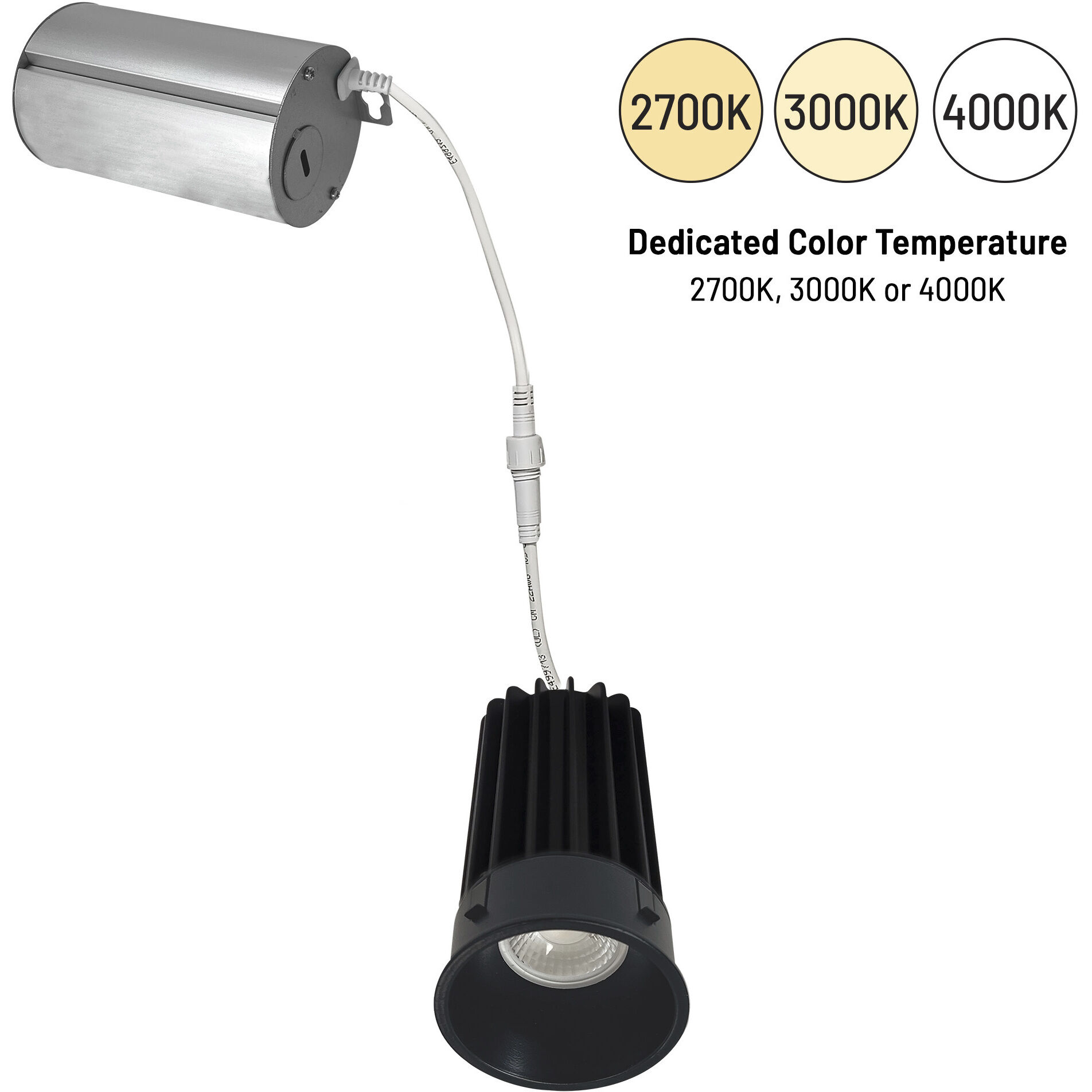 M2 Black Recessed in 4000K, 750