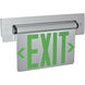Aaliyah 1 Light Green Letters and Aluminum Housing Exit / Emergency Ceiling Light