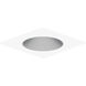 Pearl Haze Reflector / Bright White Flange LED Square Retrofit Reflector with Round Aperture in 4000K, Haze / Bright White, 4" Retrofit