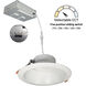 Theia Matte Powder White Recessed Downlight, Selectable CCT