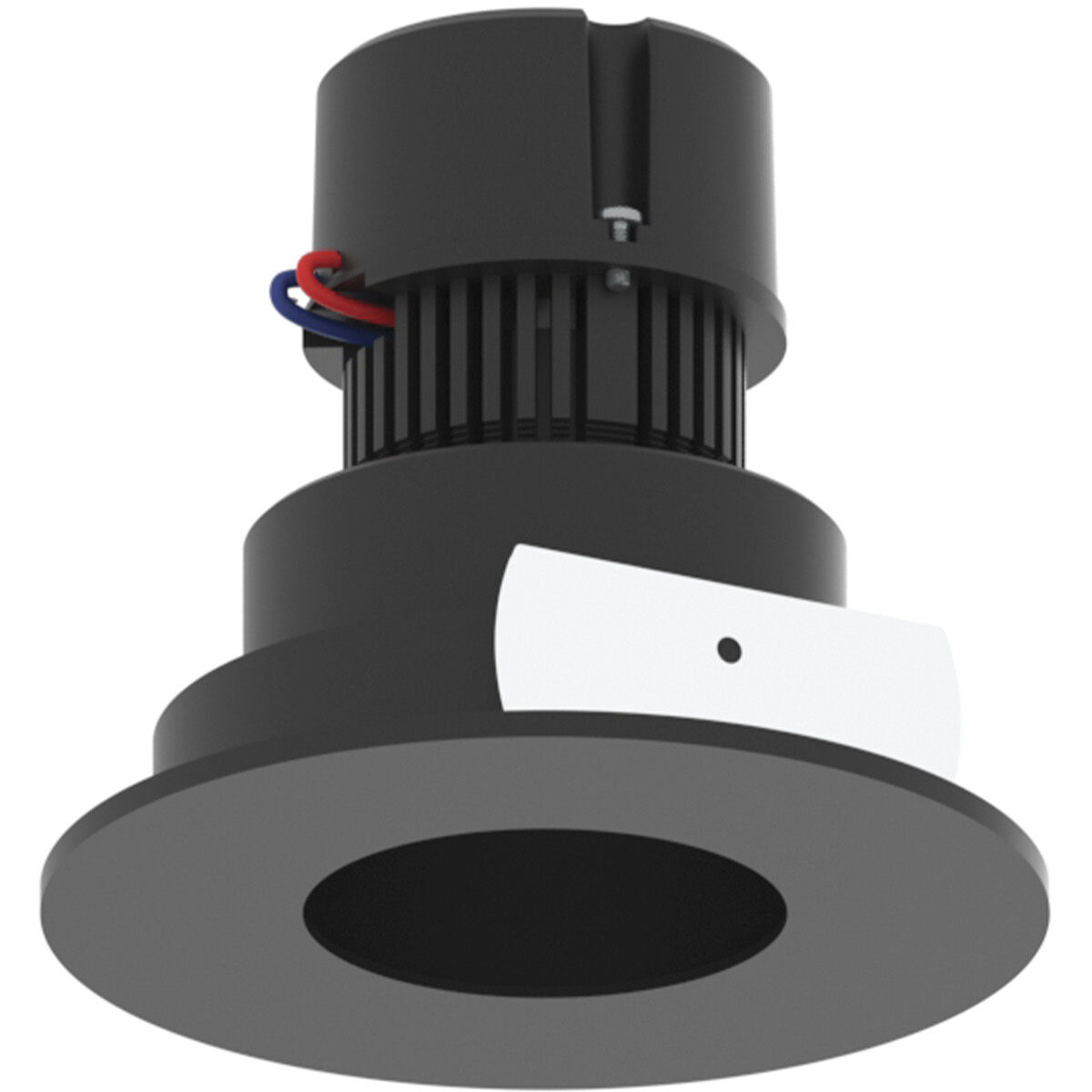 Pearl Black Pinhole / Black Flange LED Round Pinhole Retrofit in 3000K, 4" Retrofit