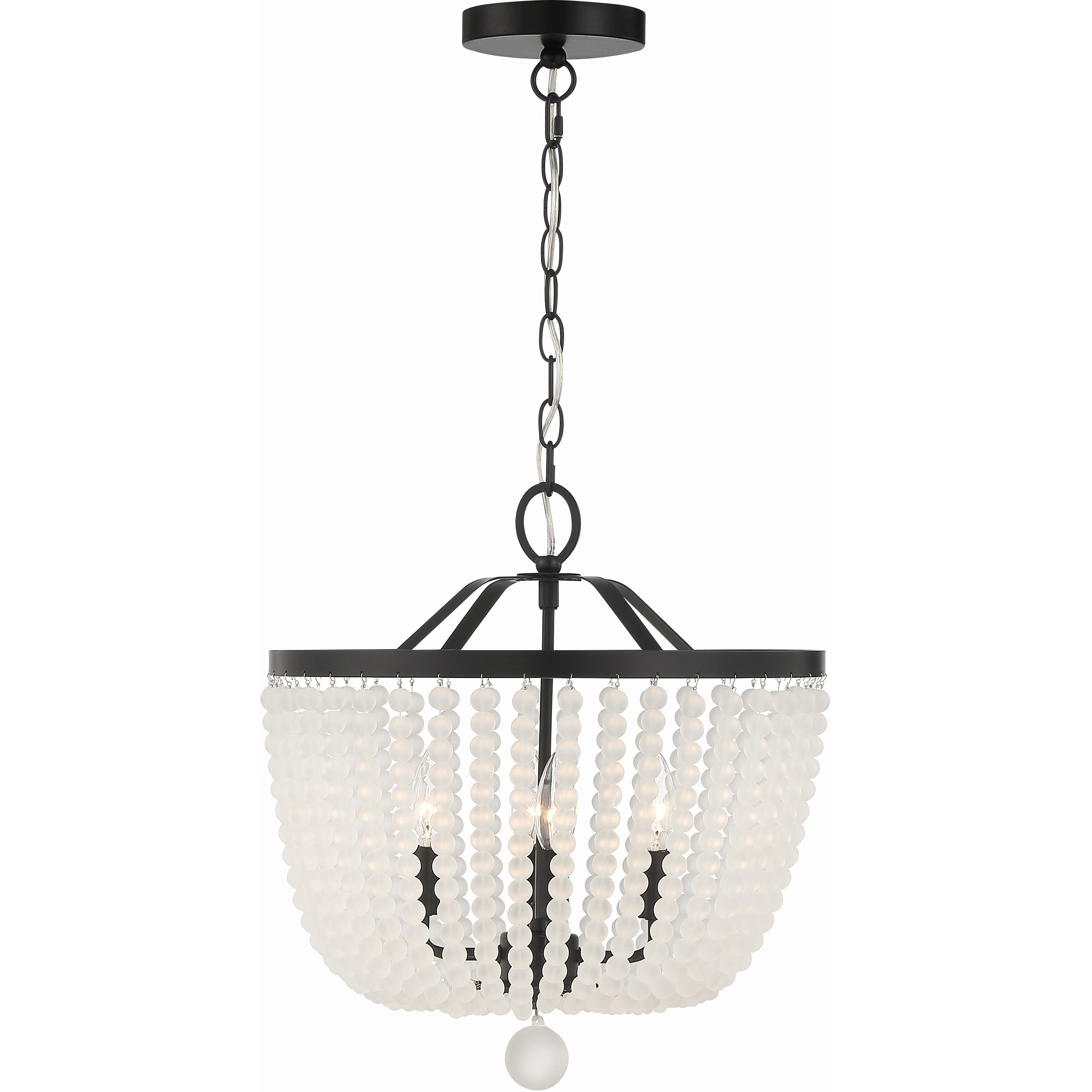 Rylee 4 Light 16.5 inch Matte Black Chandelier Ceiling Light