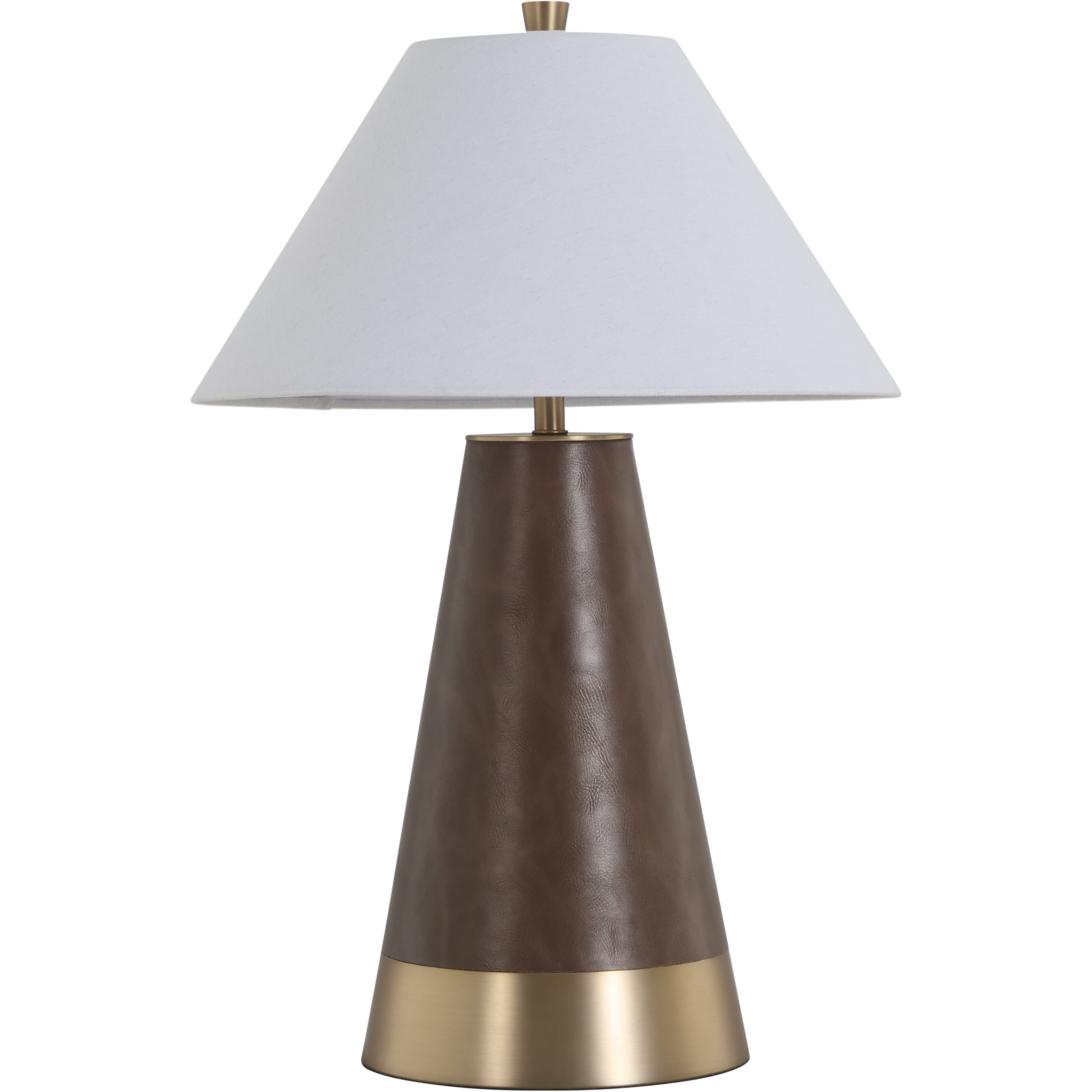 Milo 18 inch Matte Antique Brass and White Linen Table Lamp Large Portable Light
