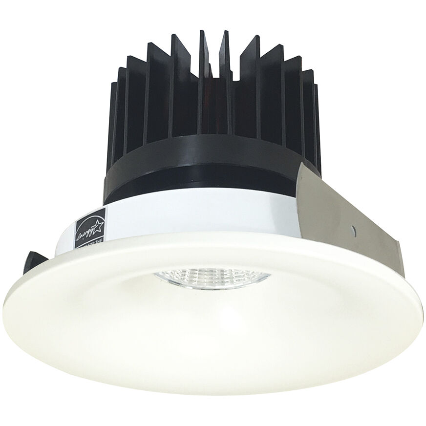 Iolite Matte Powder White Recessed Light in 4000K, 2500, Round Bullnose