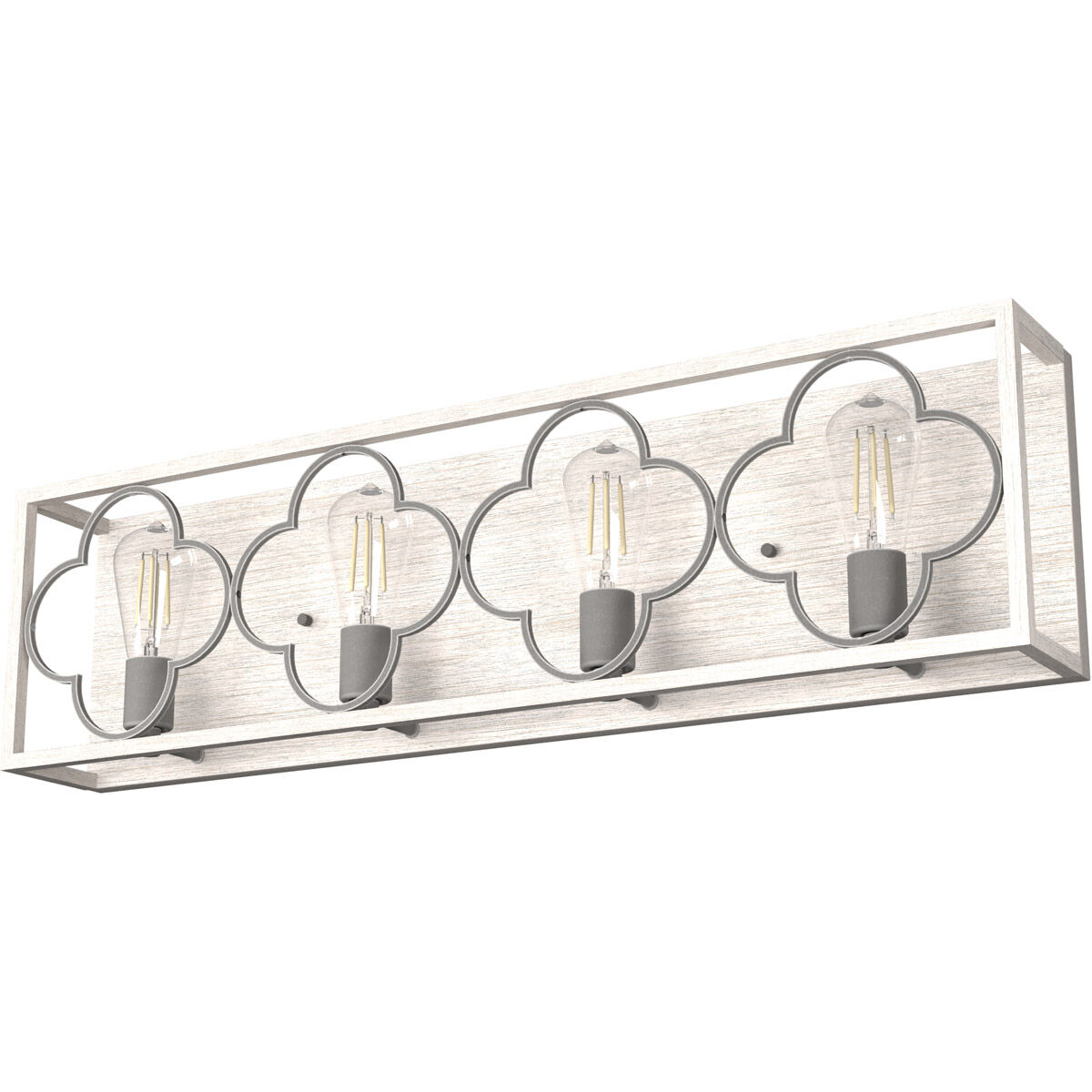 Gablecrest 4 Light 33 inch Distressed White and Painted Concrete Vanity Light Wall Light