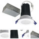 M2 Matte Powder White Mini Recessed Downlight, Round Reflector