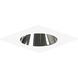Pearl Specular Clear Reflector / Bright White Flange LED Square Retrofit Reflector with Round Aperture in 3000K, Clear / Bright White, 4" Retrofit