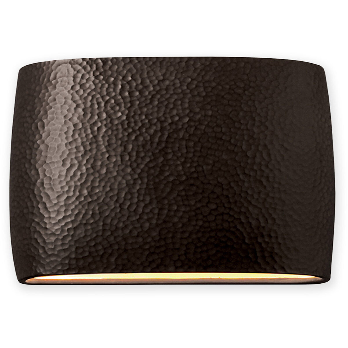 Ambiance Collection LED 10 inch Hammered Brass Outdoor Wall Sconce