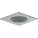 Pearl Natural Metal Reflector / Natural Metal Flange LED Square Retrofit Reflector with Round Aperture in 2700K, 4" Retrofit
