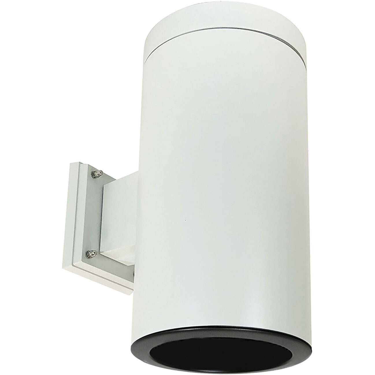 Line Voltage 1 Light 8 inch Black with Black and White Wall Mount Cylinder Wall Light in Black / Black / White