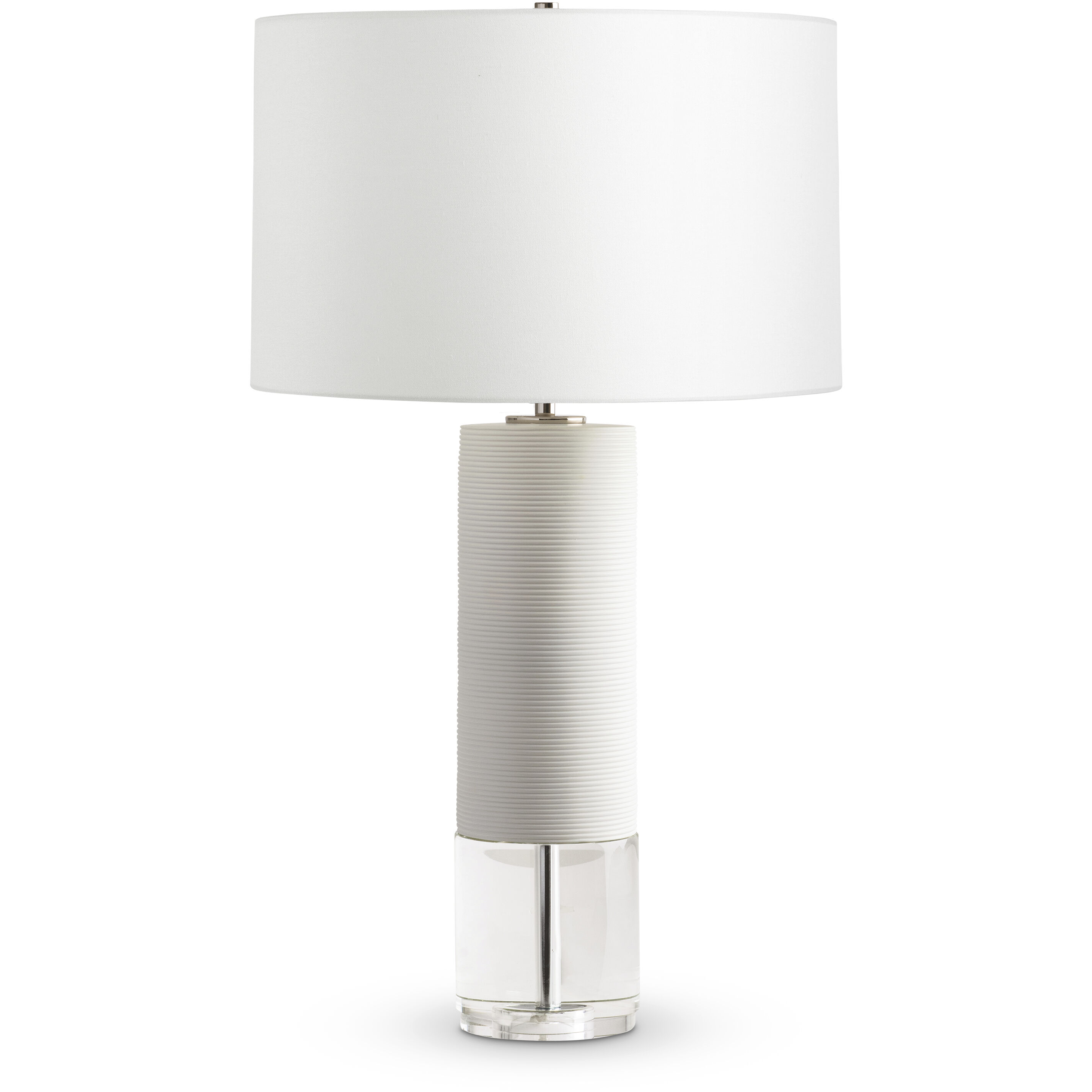 Bermuda 31 inch 150.00 watt Off-White Matte Table Lamp Portable Light, Finely Ribbed Surface