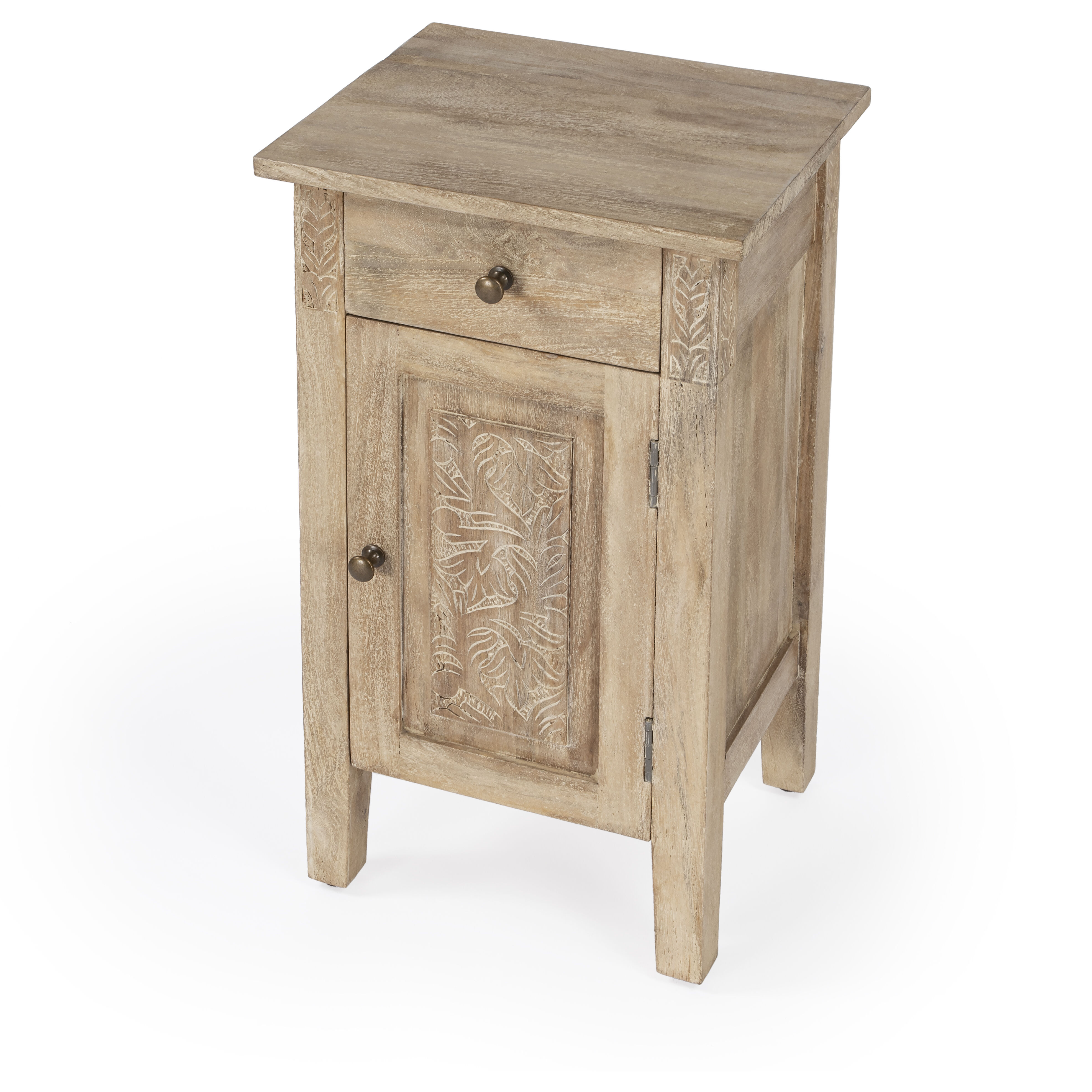 Switra 1 door 1 drawer End Table in Light Brown