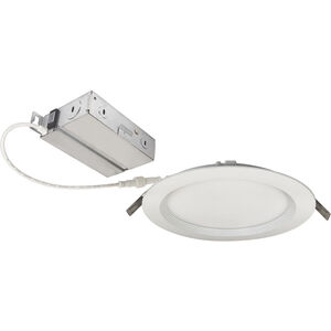E-Series Matte Powder White Recessed Round LED Downlight, Selectable CCT