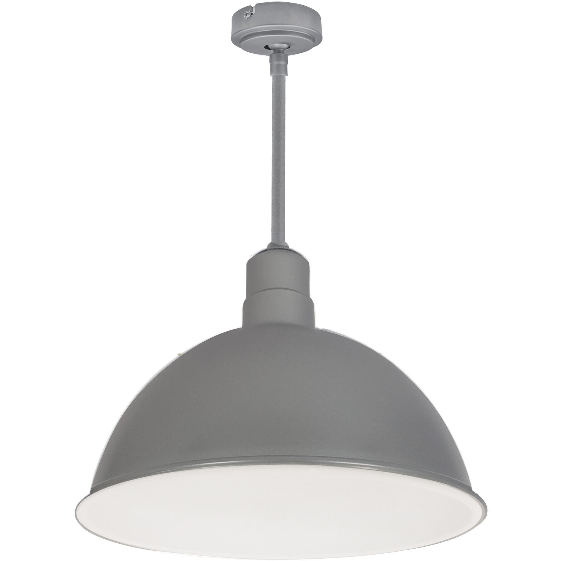 RLM Gun Metal / White Recessed Stem Mounted LED Shade in 2500, 3000K, 48 in.