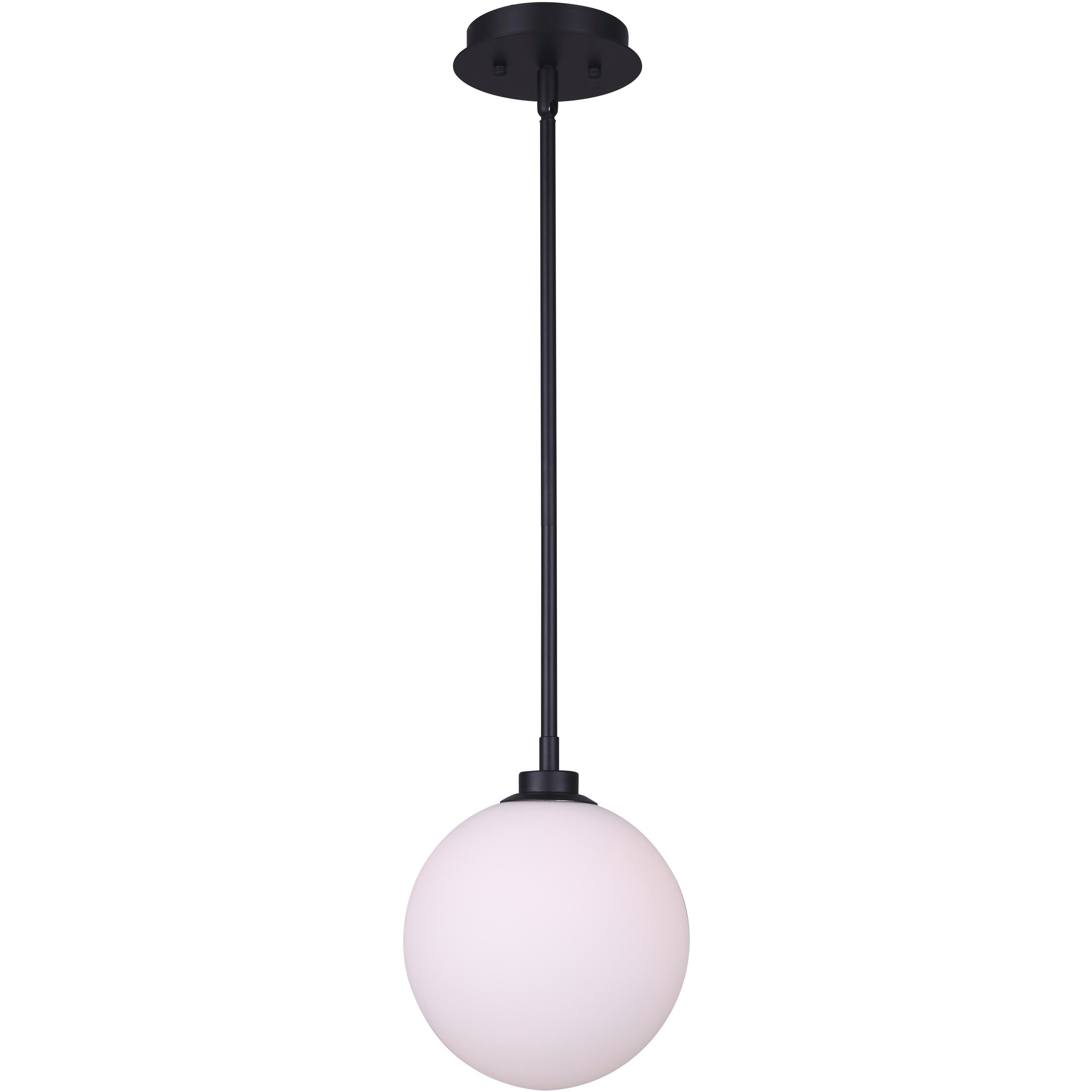 Simone 1 Light 8 inch Black Pendant Ceiling Light