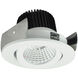 Iolite Matte Powder White Recessed Light in 800, Comfort Dim, Round Surface Gimbal