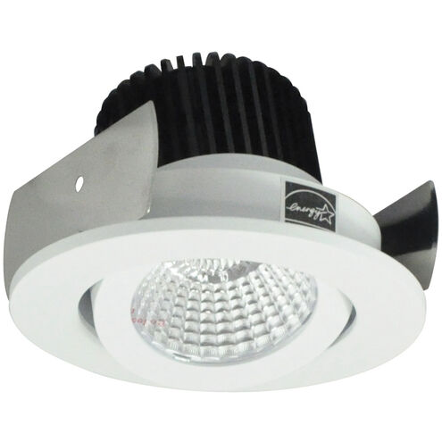 Iolite Matte Powder White Recessed Light in 800, Comfort Dim, Round Surface Gimbal