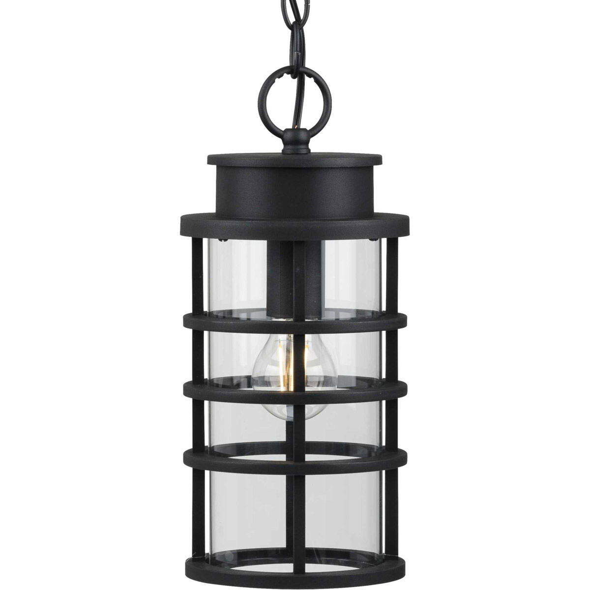 Port Royal 1 Light 6.25 inch Textured Black Outdoor Hanging Lantern, with DURASHIELD