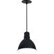 RLM Shade 1 Light 9 inch Black and White Pendant Ceiling Light