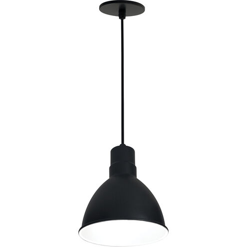 RLM Shade 1 Light 9 inch Black and White Pendant Ceiling Light