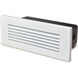Brick 4.6 watt White LED Step Light, Die-Cast, Horizontal Louver Face Plate, Selectable CCT