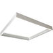 NPDBL Series White Surface Mounting Frame, For 2'x2' LED Backlit Panels
