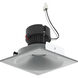 Pearl Natural Metal LED Square Bullnose Retrofit in 4000K, 4" Retrofit