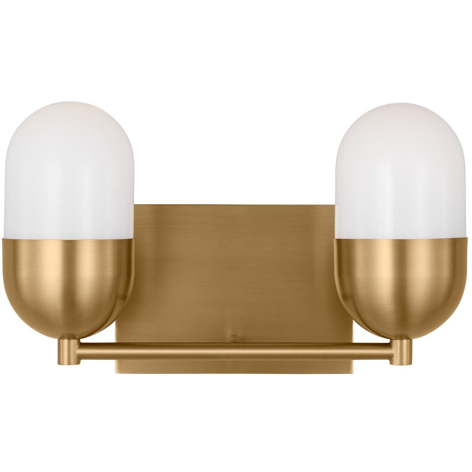 Drew & Jonathan Scott Foster 2 Light 12.63 inch Satin Brass Vanity Light Wall Light