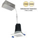 M2 Matte Powder White Mini Recessed Downlight in 3000K, Square Baffle