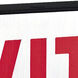 Aaliyah 1 Light Red Letters and Black Housing Exit / Emergency Ceiling Light