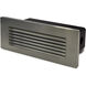 Brick 4.6 watt Brushed Nickel LED Step Light, Die-Cast, Horizontal Louver Face Plate, Selectable CCT