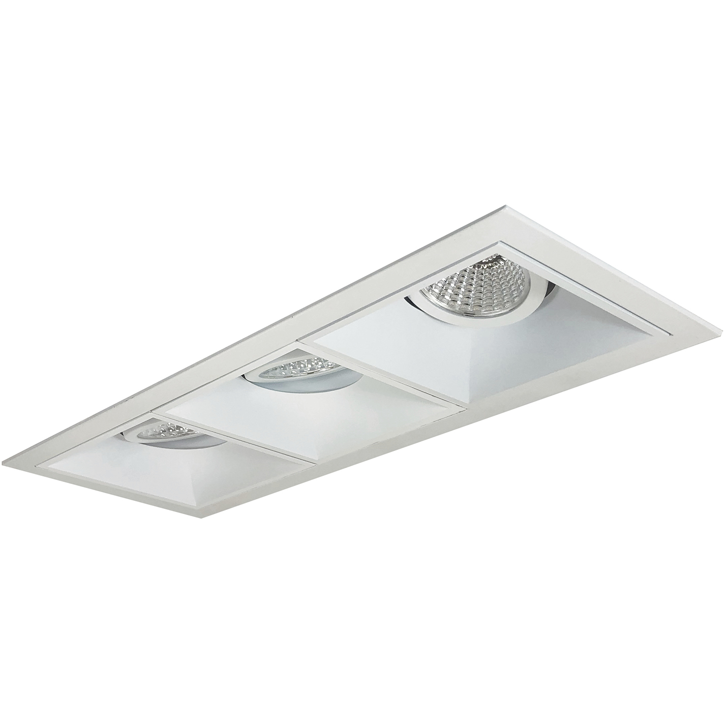 Iolite MLS Matte Powder White/Black Recessed Trim Set