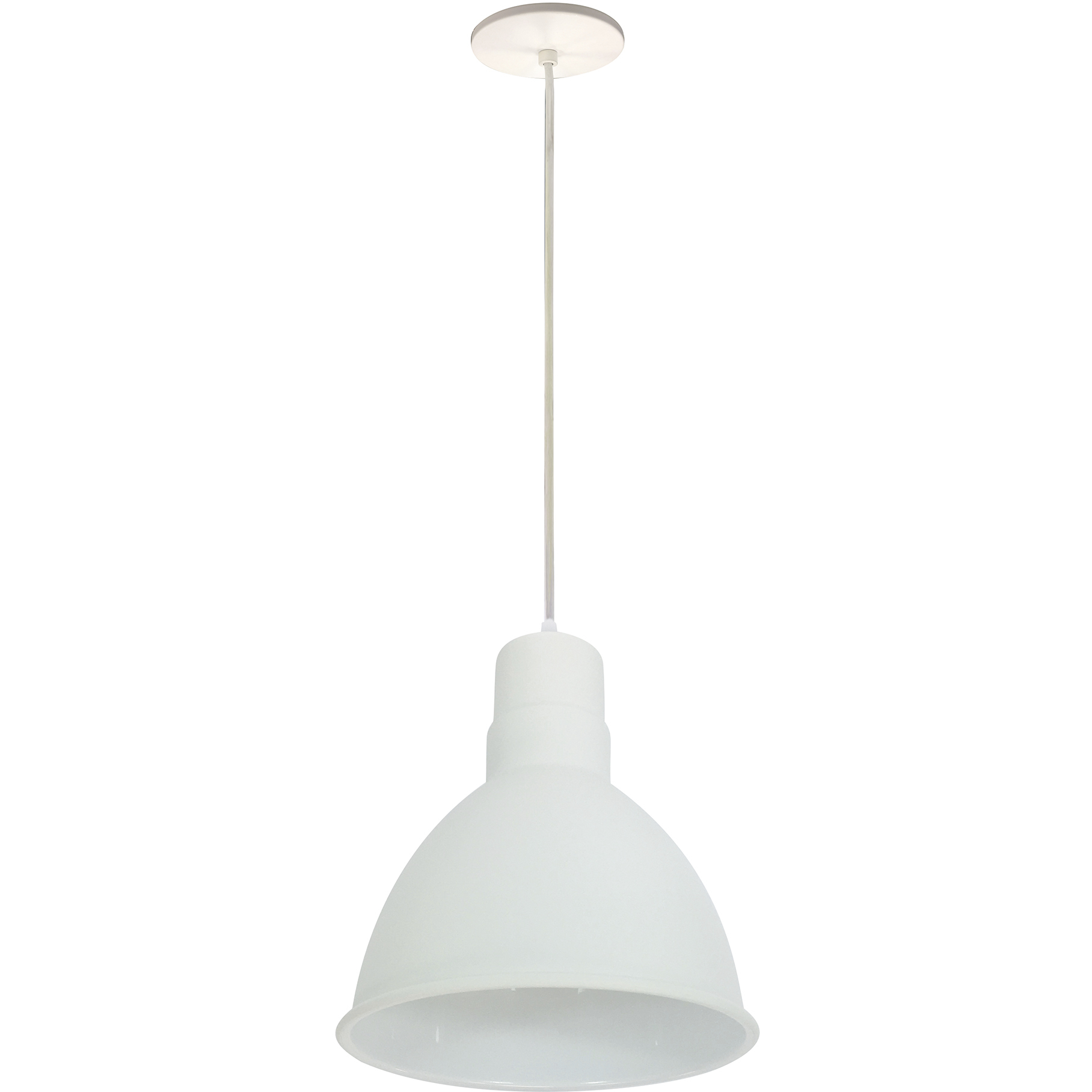 RLM Shade 1 Light 9 inch White Pendant Ceiling Light