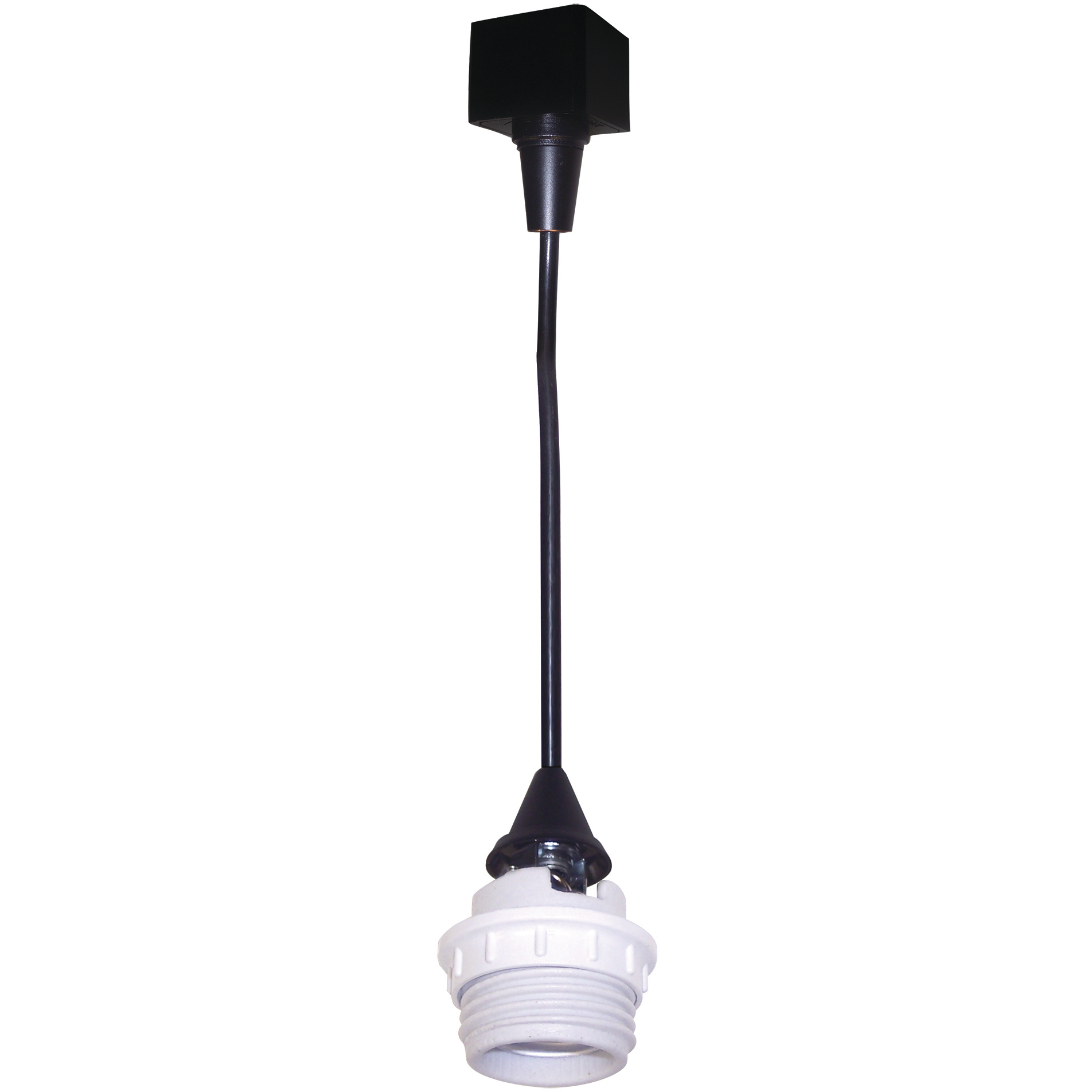 Signature 1 Light 120V White Track Mount Pendant Ceiling Light, H-Style