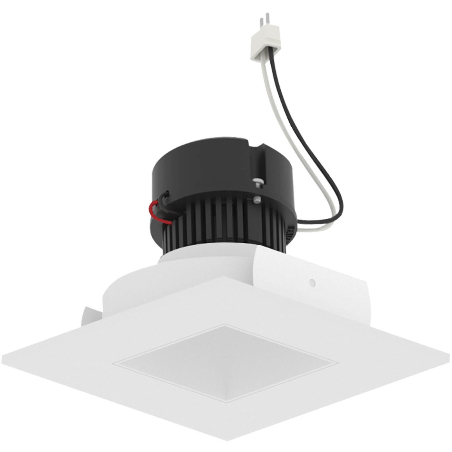 Pearl Warm White Reflector / Warm White Flange LED Square Retrofit Reflector with Square Aperture in 2700K, 4" Retrofit