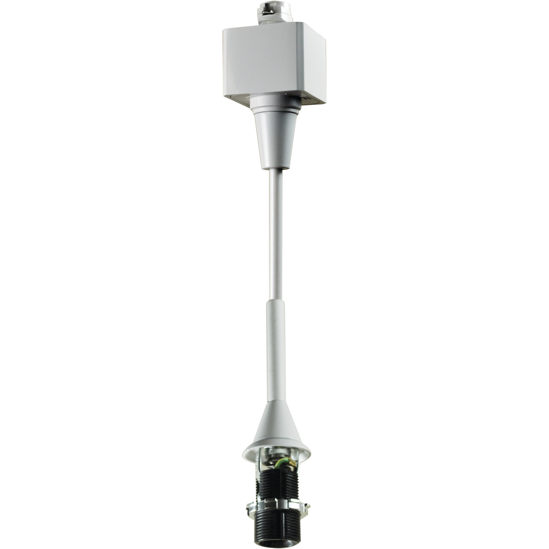 Signature 1 Light 120V White Track Mount Pendant Ceiling Light, H-Style